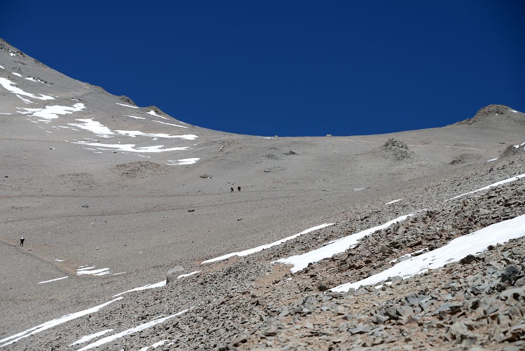 06 The Trail From Aconcagua Camp 1 Crosses From Right To Left And Then Back To The Right To Ameghino Col On The Way To Camp 2